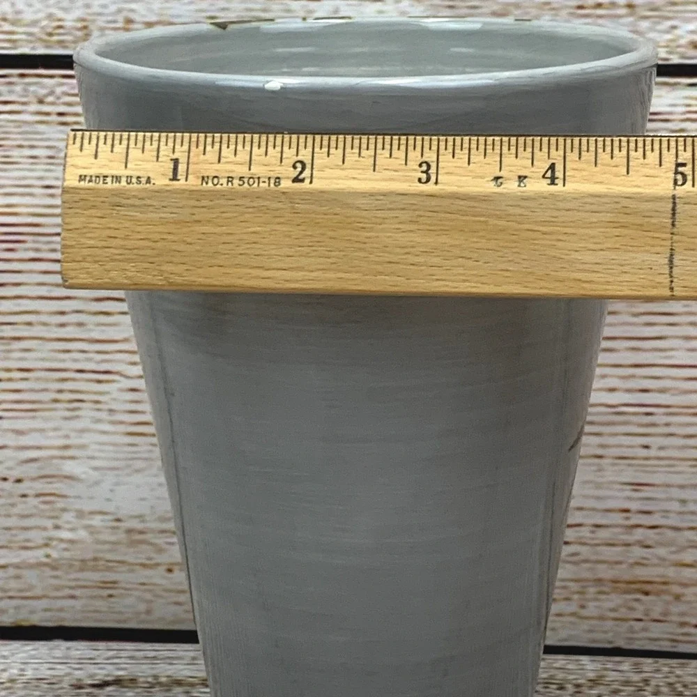 Ciao Italya for Nordstrom Vase, Made‎ in Italy, Gray Bamboo Design Pottery